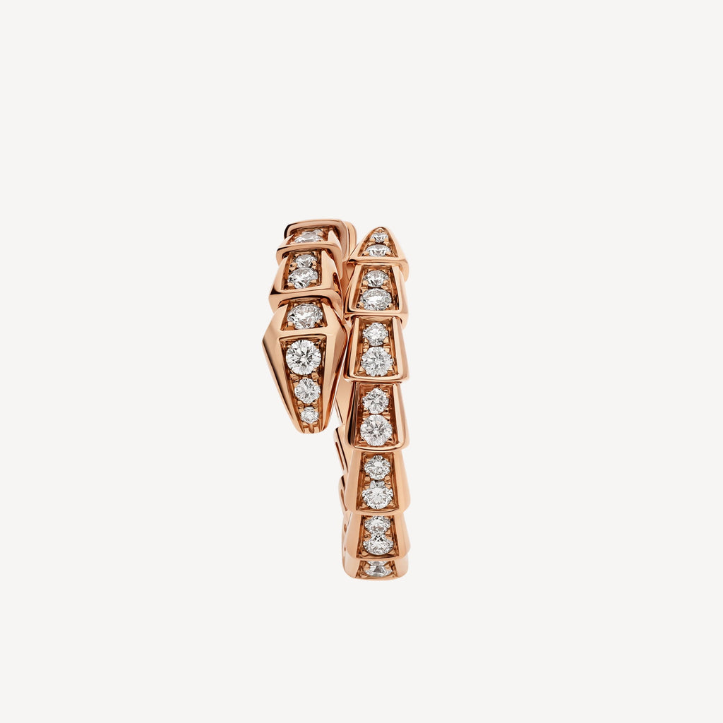18K BVLGARI Serpenti Viper Pave Diamond Ring