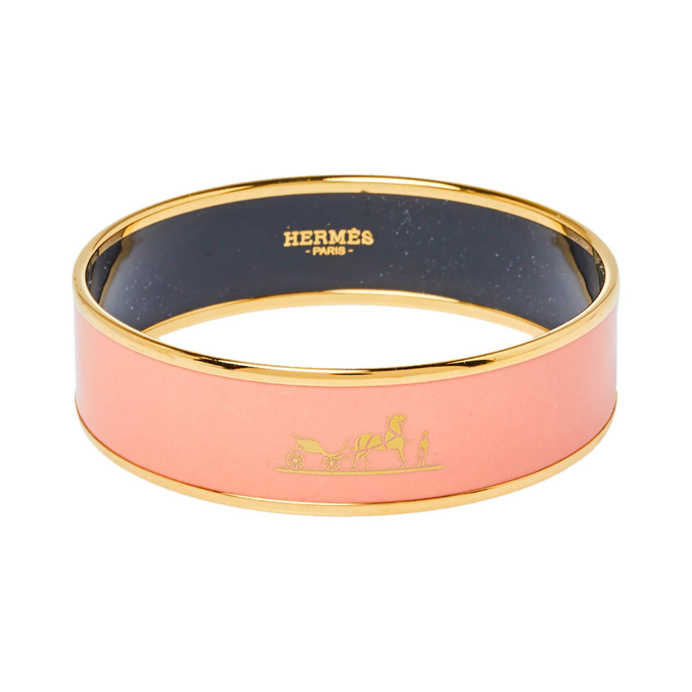 18K Enamel Cal¨¨che Wide Bangle Hermes Bracelet