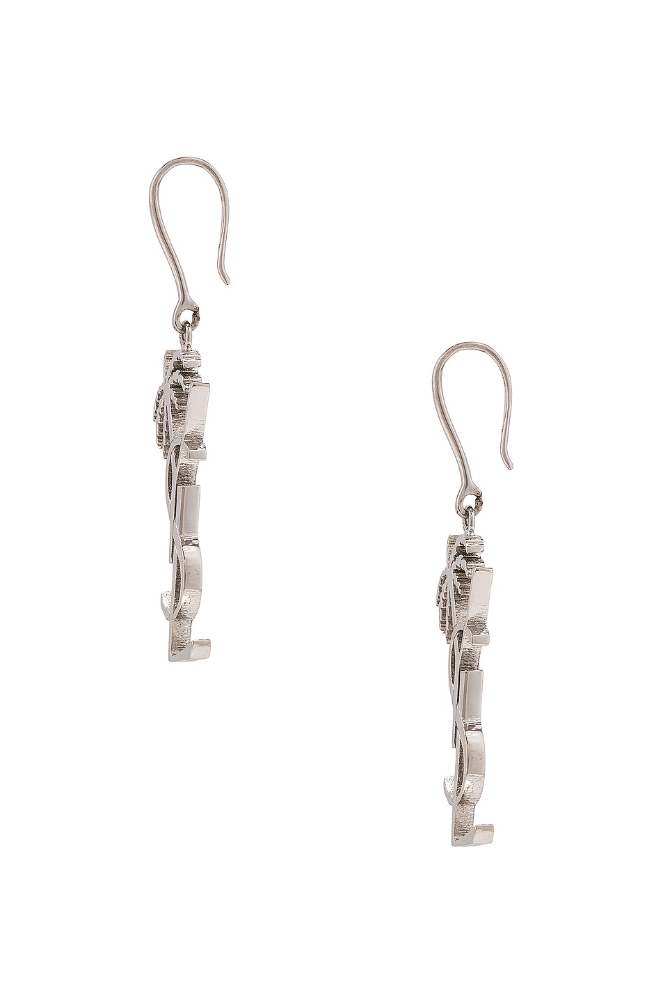 18K YSL Monogram Palmier Statement Earrings