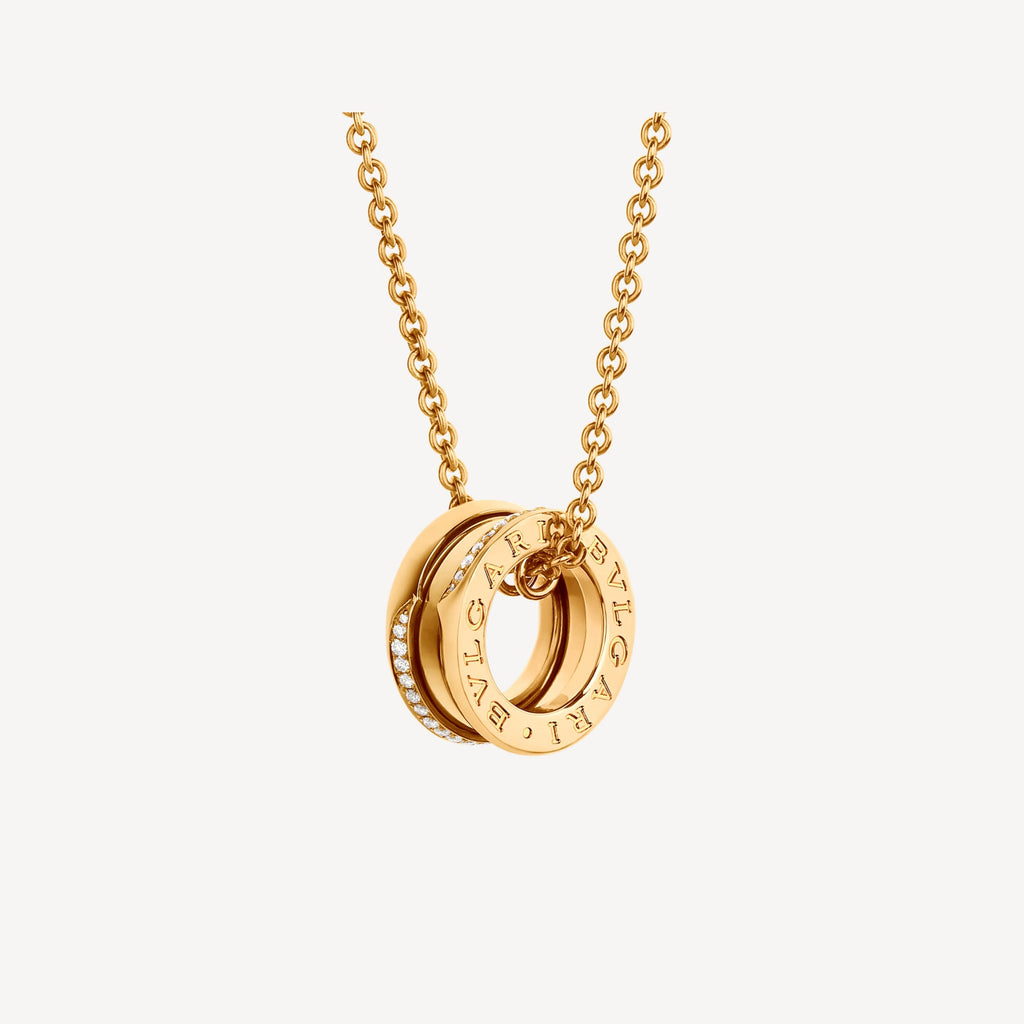 18K B.ZERO1  Demi-Pave Diamonds Necklace
