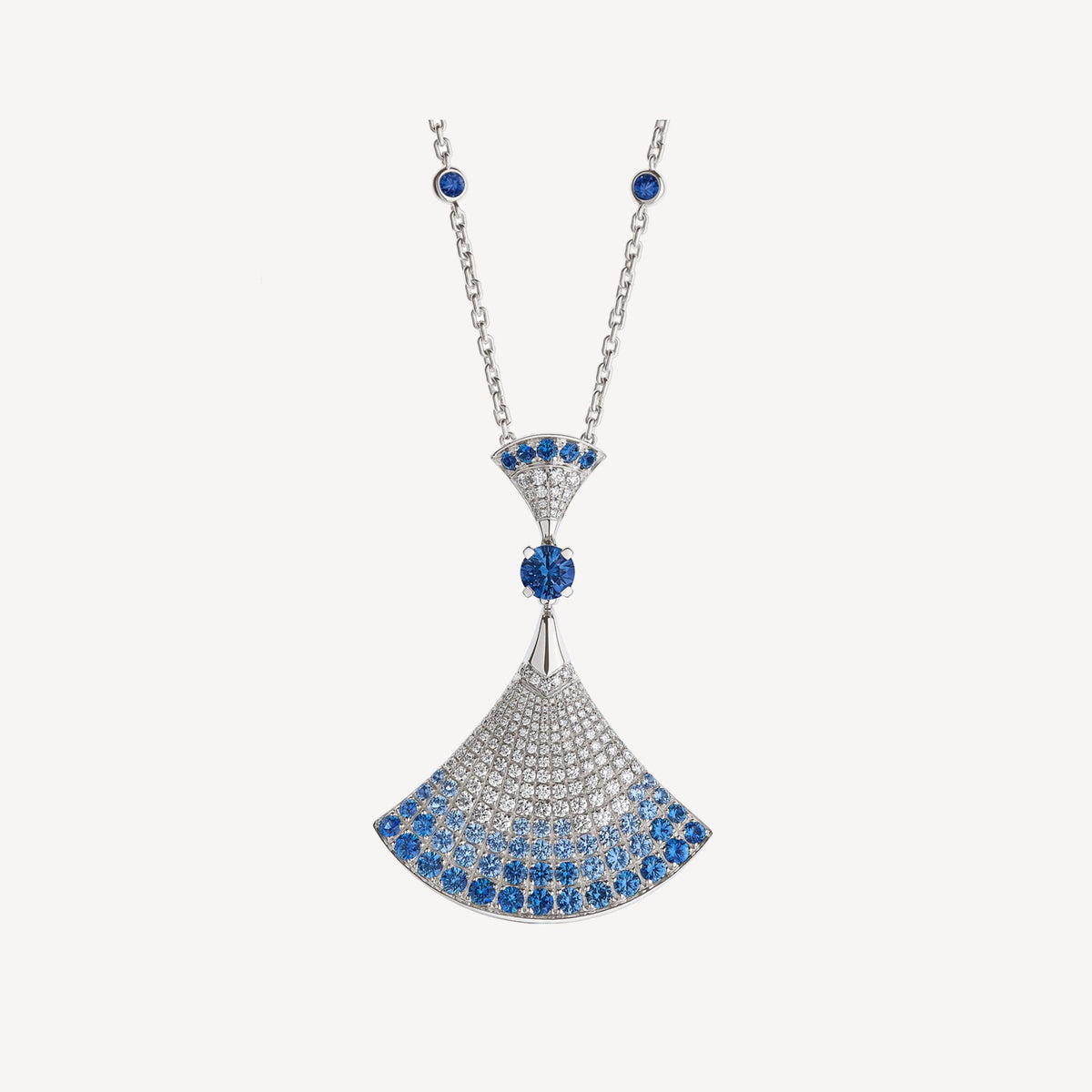 18K BVLGARI DIVAS' DREAM Blue Diamonds Necklace
