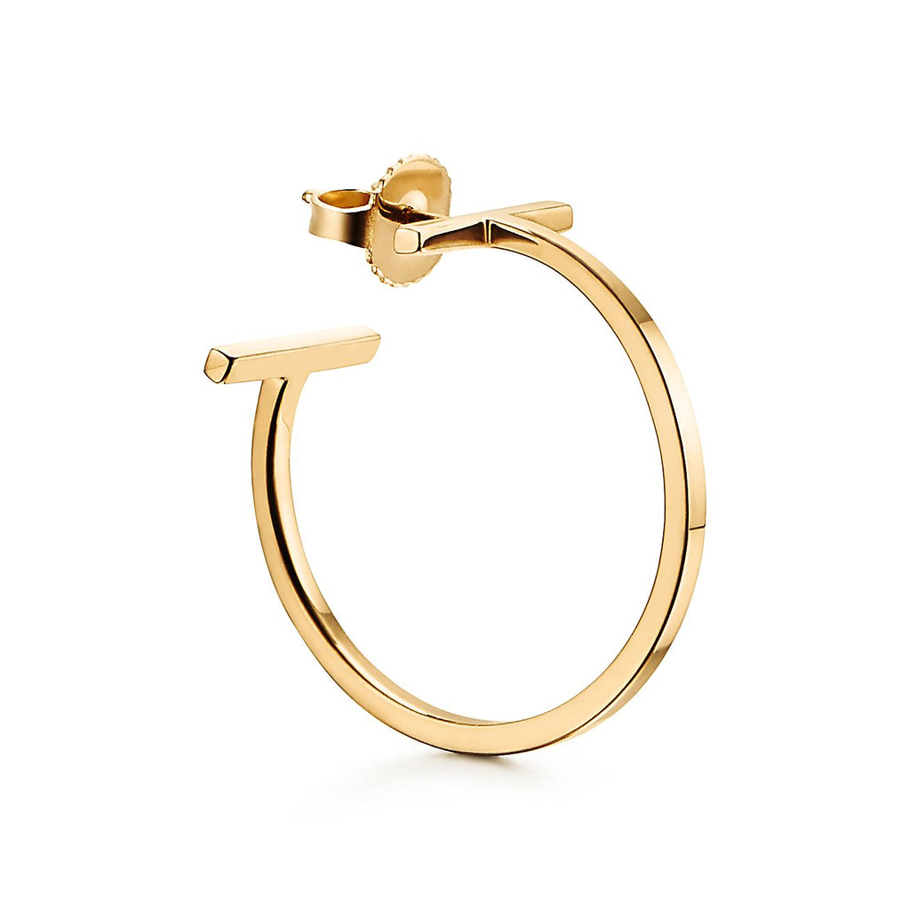 18K Tiffany Hoop Earrings