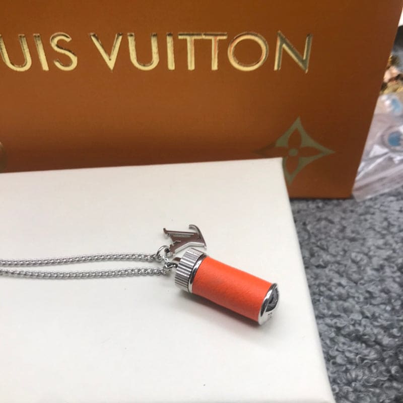 18K Louis Vuitton Orange Collier Fluo Charms Vintage Necklace