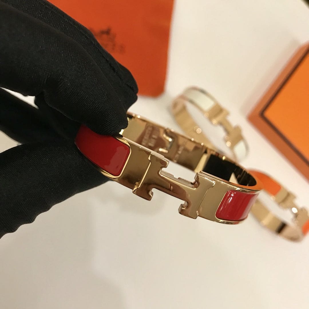 18K Clic Hermes Red Bracelet