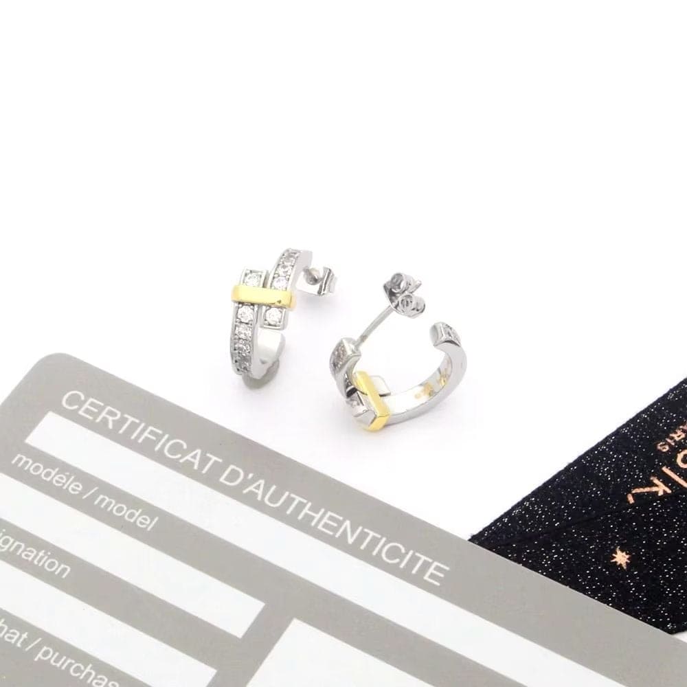 18K Tiffany Edge Hoop Earrings