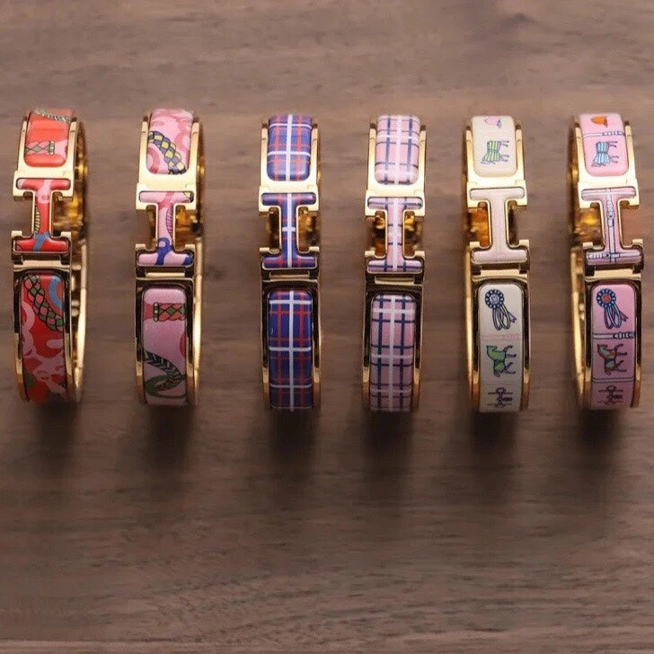 18K Clic Hermes Panoplie Equestre Pink Bracelet