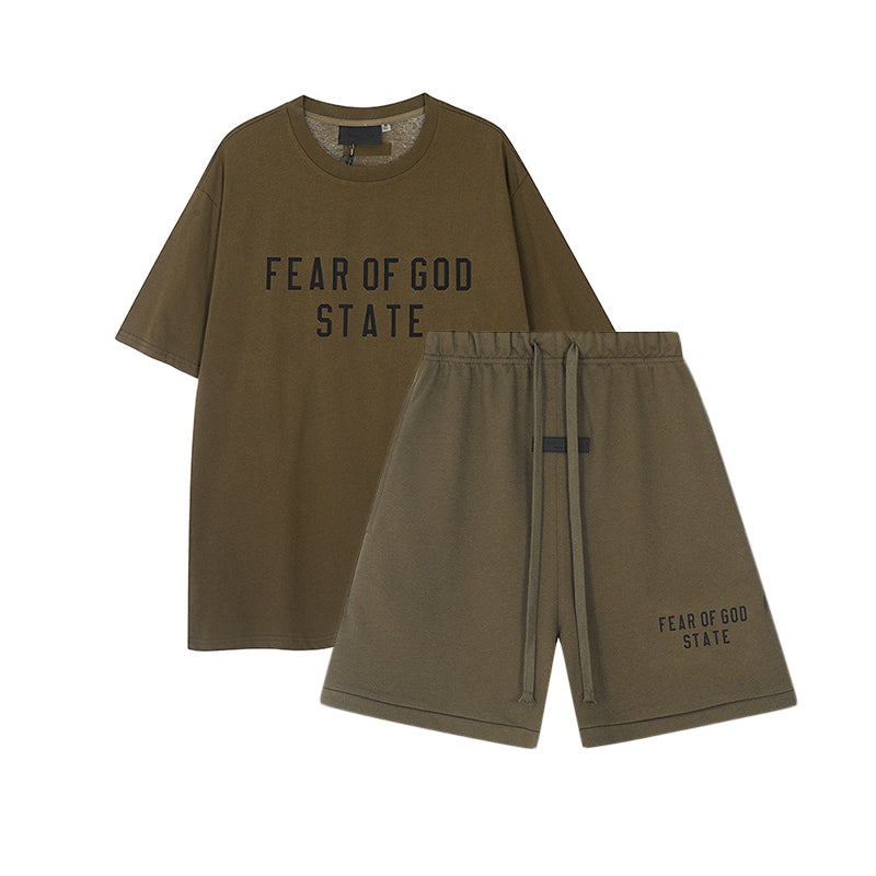 FW24 STATE T-Shirt / Shorts / Set - Army Green