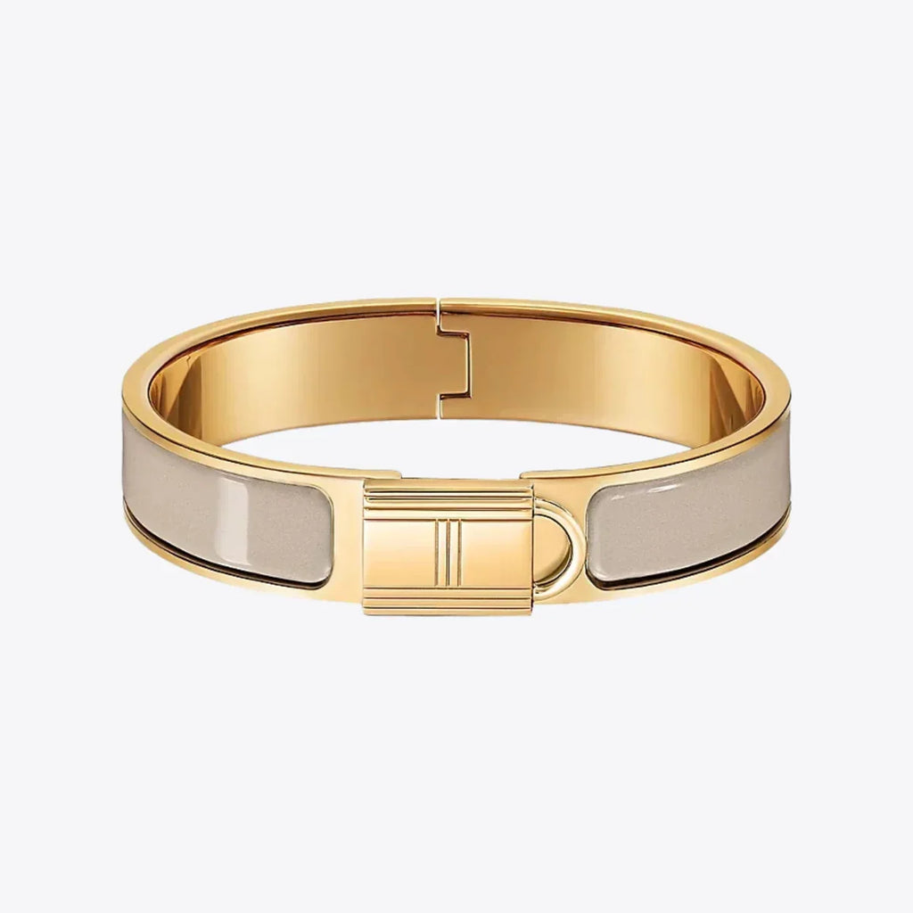18K Clic Cadenas Light Brown Hermes Bracelet