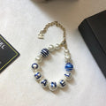 18K  Chanel Blue Pearl Bracelet
