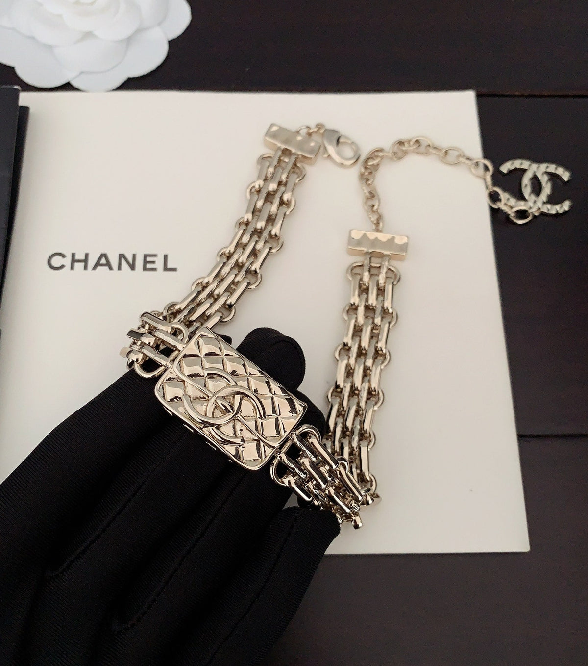 18K  Chanel Gold Chain Necklace