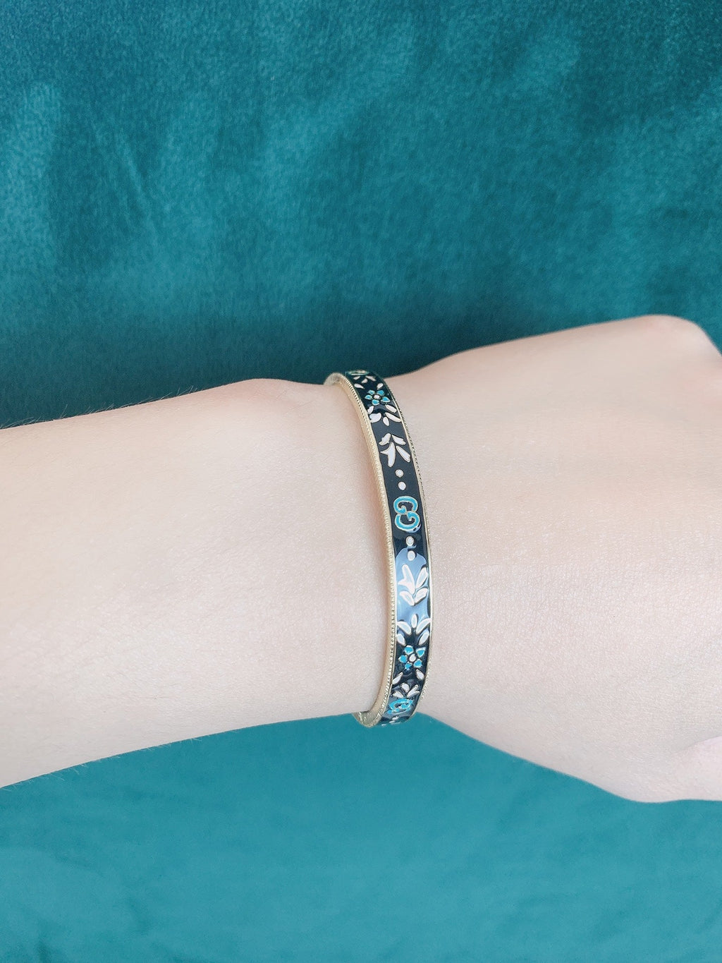 18K Double Gucci Icon Blooms Bracelet