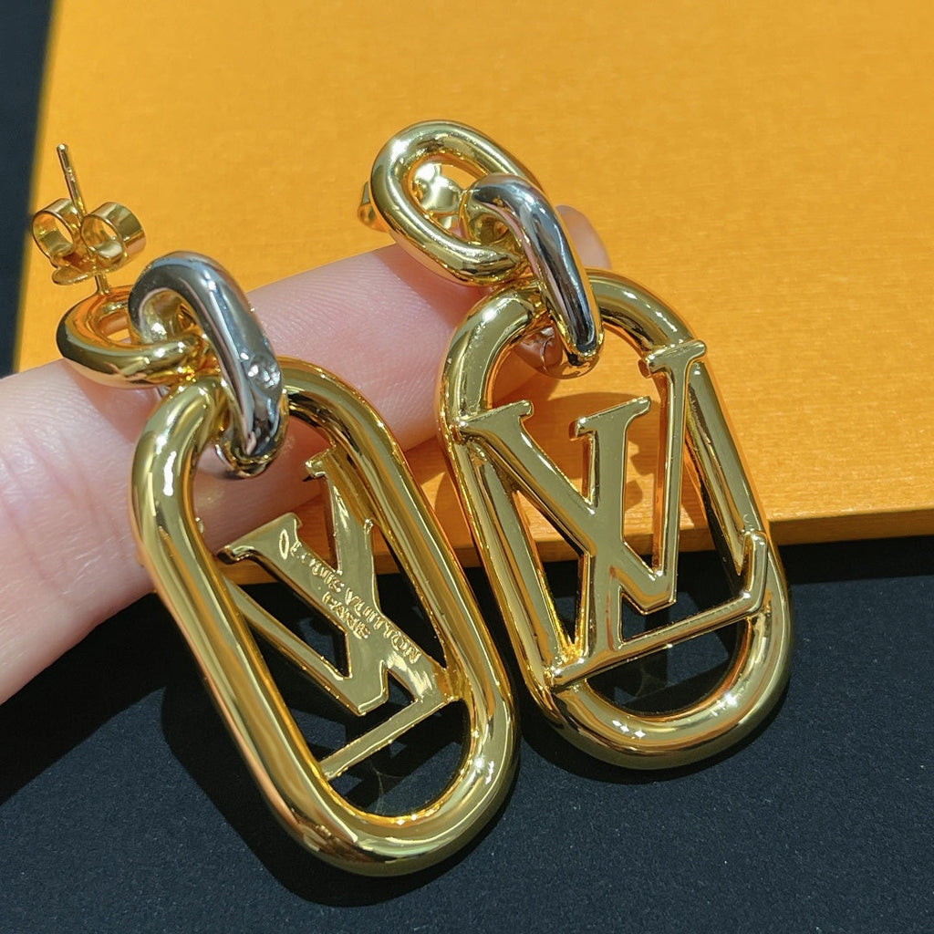 18K Louis Vuitton My Everyday Chain Earrings