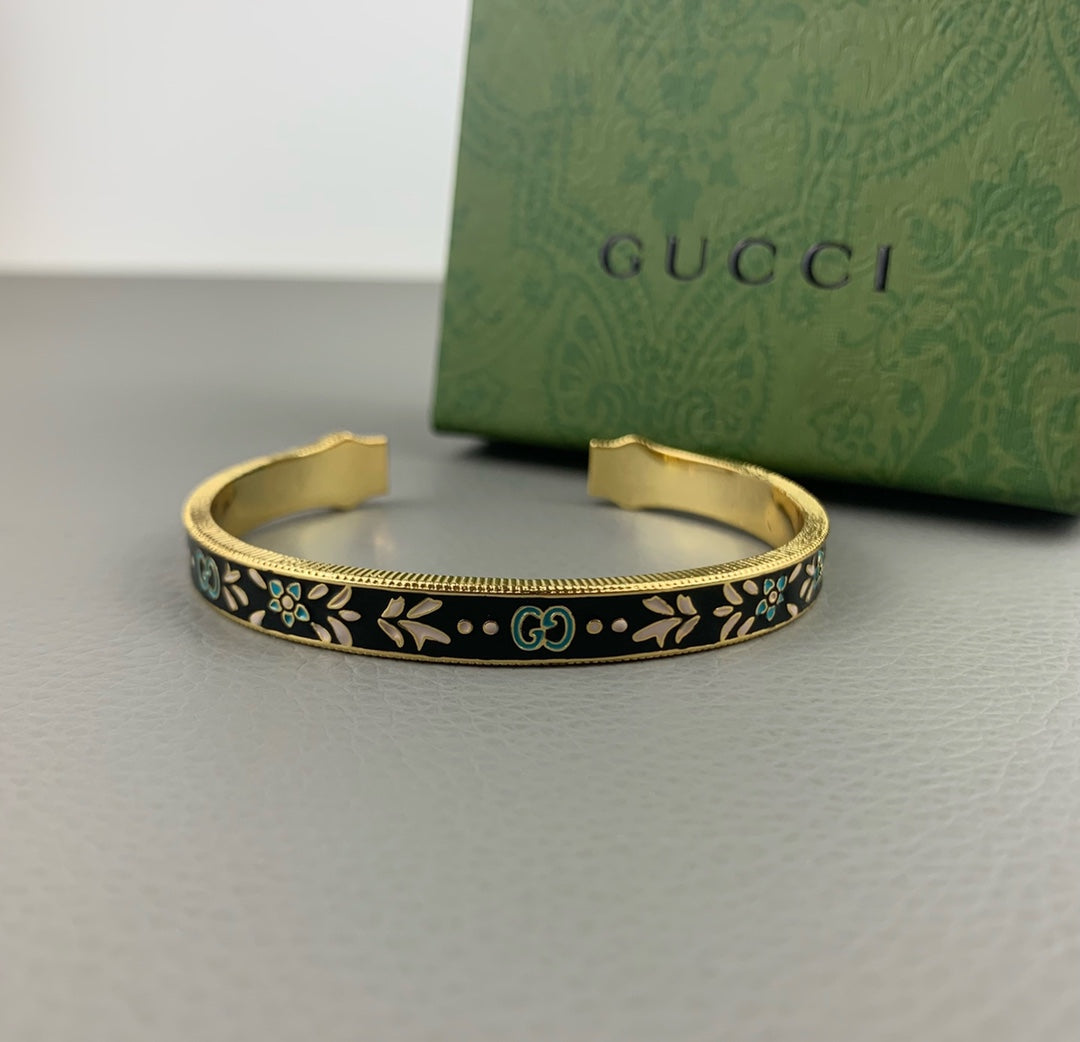 18K Double Gucci Icon Blooms Bracelet
