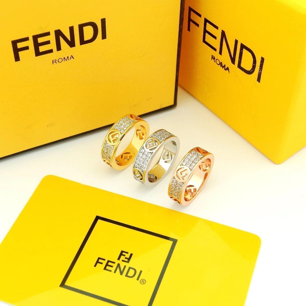 18K Fendi Is White Gold Ring