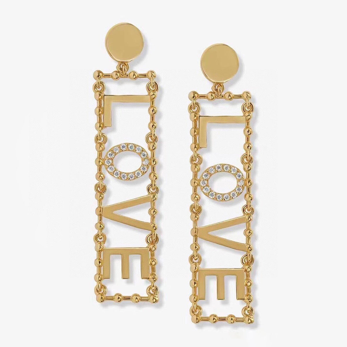 18K Celine LOVE Diamonds Earrings