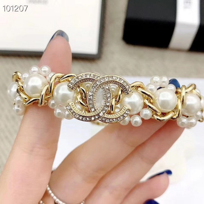 18K  Chanel Pearl Braided Necklace