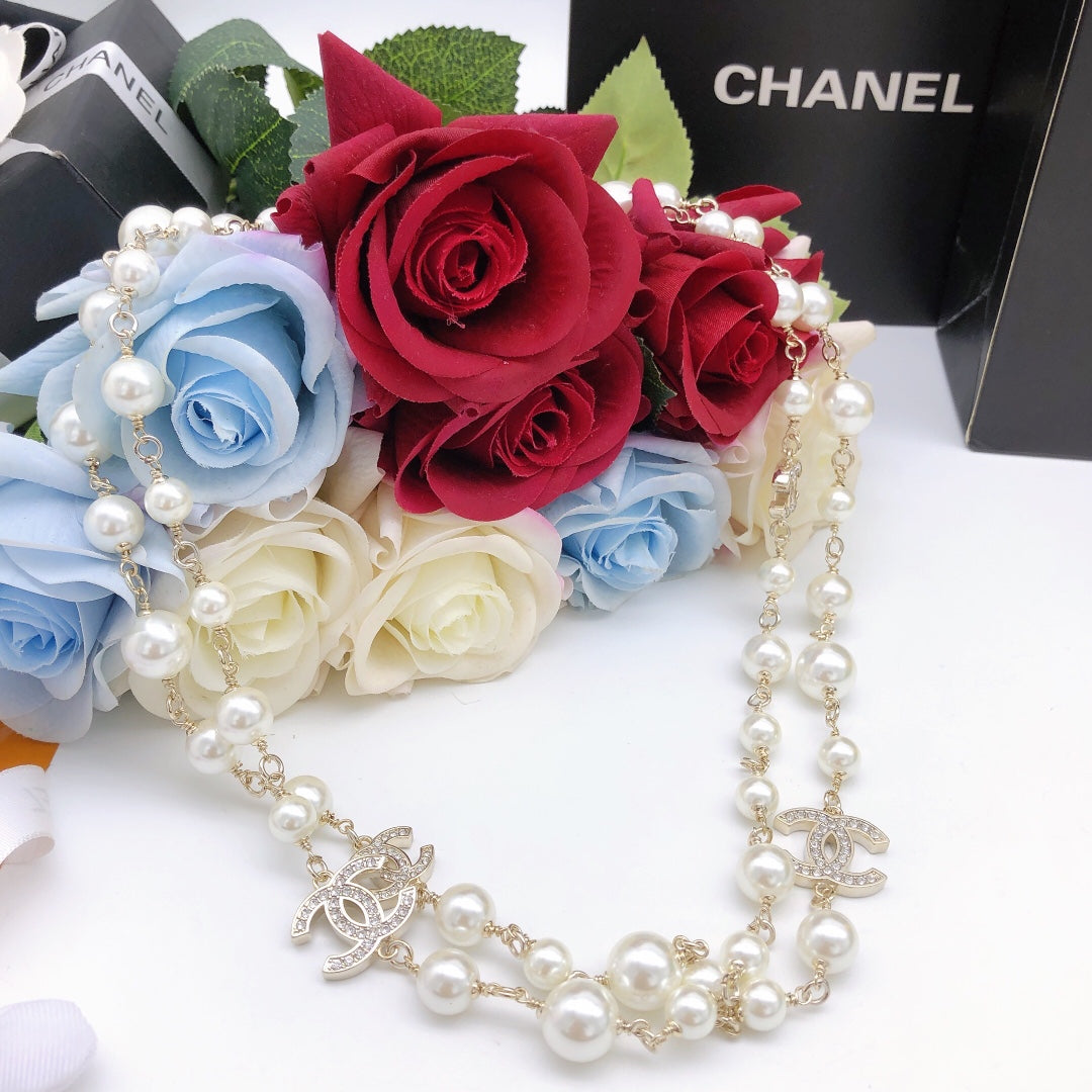 18K  Chanel Long Pearls Necklace