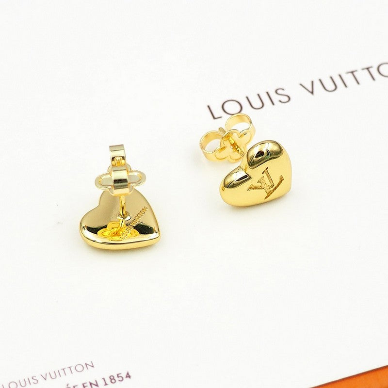 18K Louis Vuitton Heart Earrings
