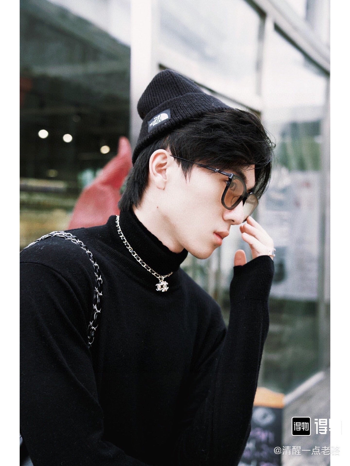 18K  Chanel Leather Choker Necklace