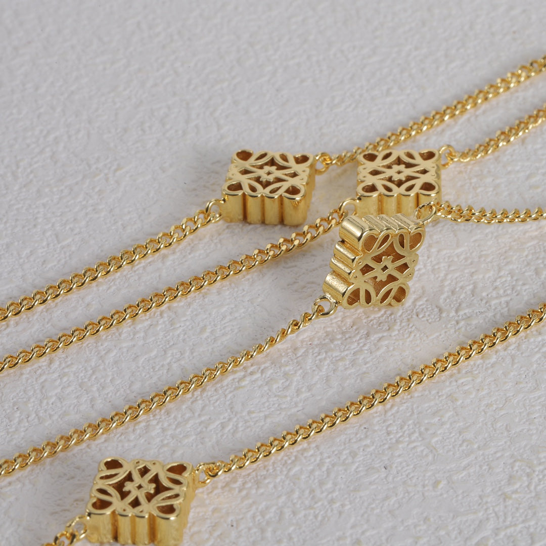 18K LOEWE Anagram Long Necklace