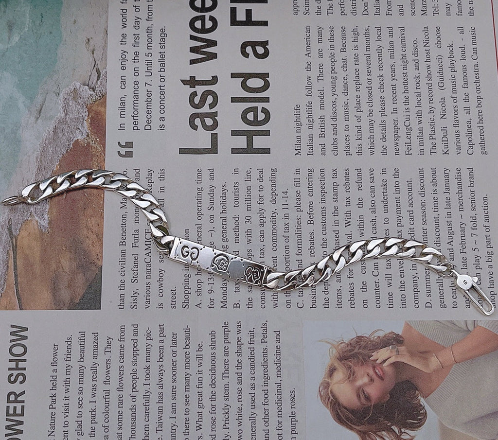 Double Gucci Ghost Chain Bracelet