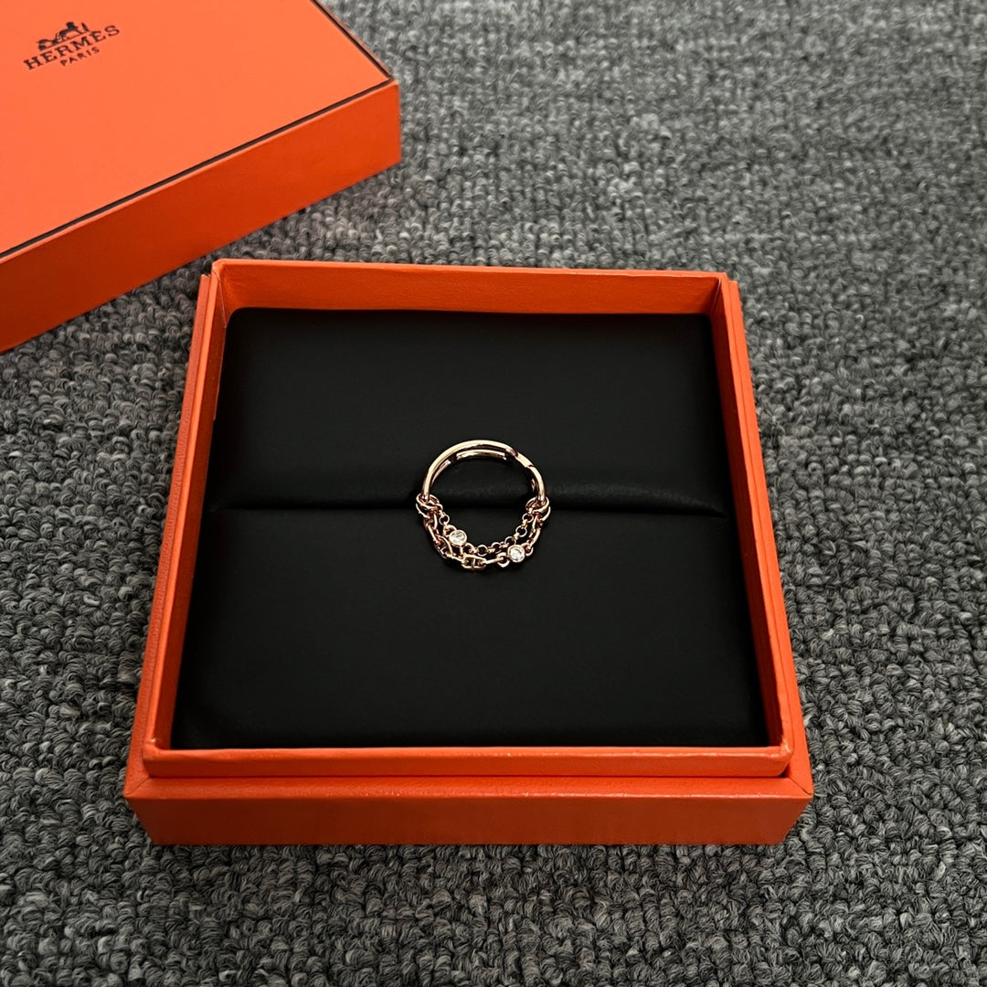 18K Chaine D'Ancre Chaos Hermes Ring
