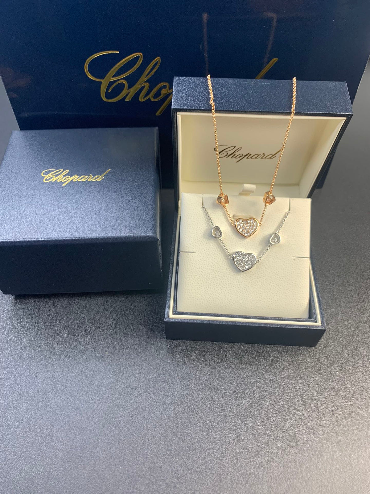 18K Happy Heart Diamonds Necklace