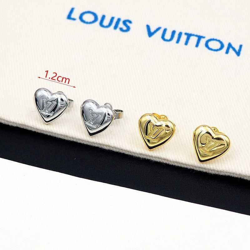 18K Louis Vuitton Heart Earrings
