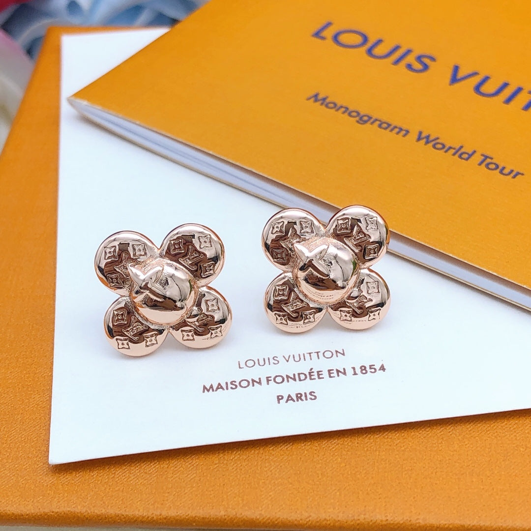 18K Louis Vuitton Vivienne Earrings