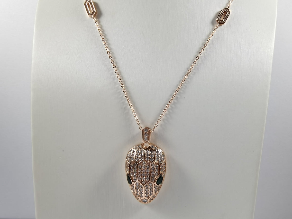 18K BVLGARI Serpenti Emerald Necklace