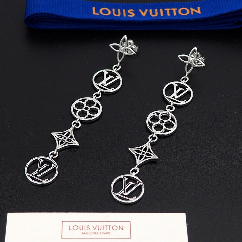 18K Louis Vuitton Lace Long Earrings