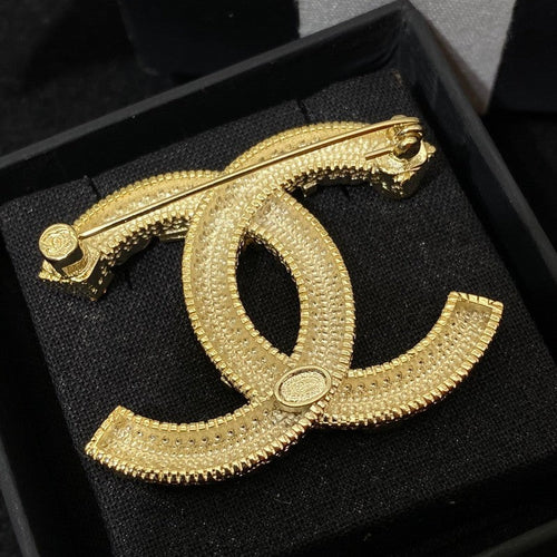 18K  Chanel Diamond Gold Brooch