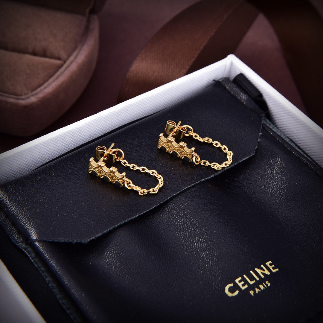 18K Celine Chain Earrings
