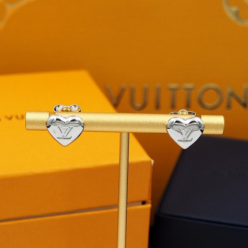 18K Louis Vuitton Heart Earrings