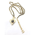 18K  Chanel Heart Pendant Necklace