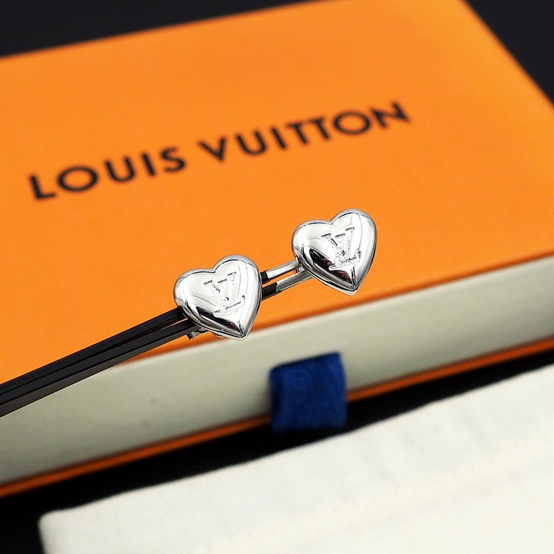 18K Louis Vuitton Heart Earrings