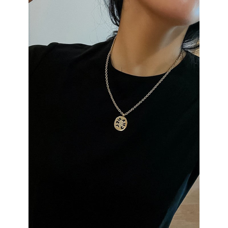 18K  Chanel Script Necklace