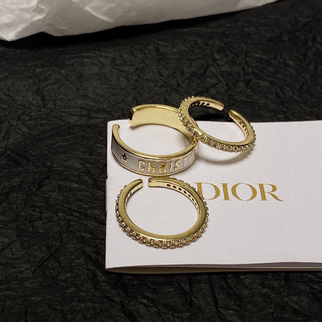 18K Dior Code Ring Set