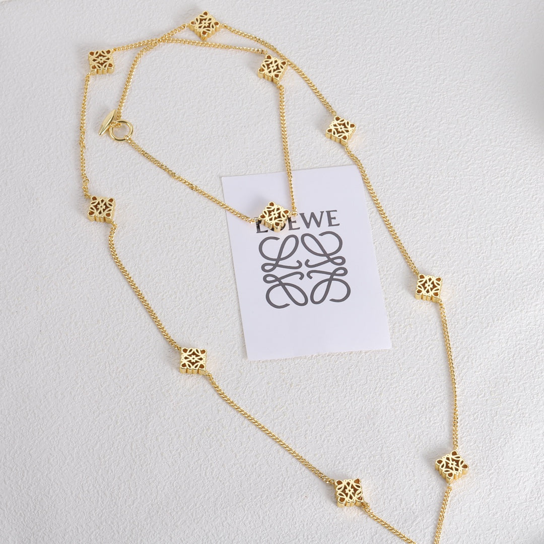 18K LOEWE Anagram Long Necklace