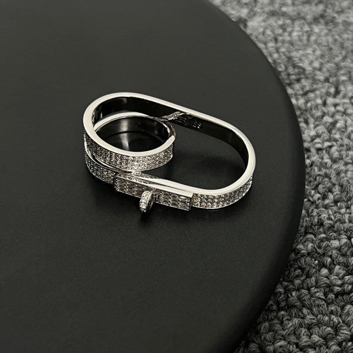 18K Kelly Gavroche Double Hermes Ring